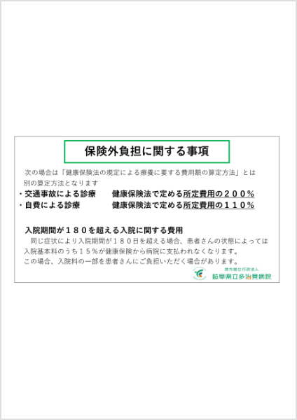 保険外負担に関する事項