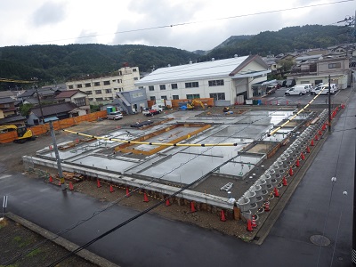土間コンクリートの打設が完了